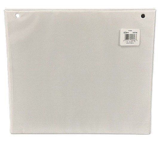 BINDER, LOOSE-LEAF, WHITE, 1/2 INCH