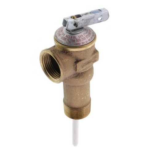 PRESSURE TEMPERATURE RELIEF VALVE FOR WATER HEATER 3/4 NCLX -5L SER 7, EXT 2 IN