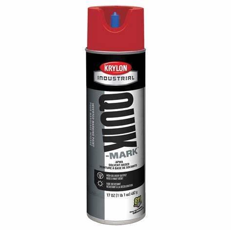 PAINT, INVERTED MARKING, RED, 17 OZ, MANUFACTURER:KRYLON INDUSTRIAL,