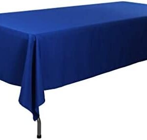 TABLECLOTH - 60 X 102" INCH - ROYAL BLUE RECTANGULAR TABLE CLOTH FOR 6 FOOT TABLE IN WASHABLE POLYESTER