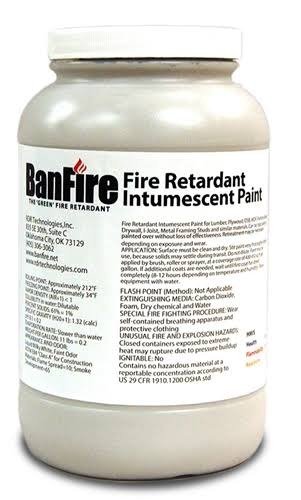 PAINT, FIRE RETARDANT, GRAY, 1 GALLON, MANUFACTURER: RDR TECHNOLOGIES,