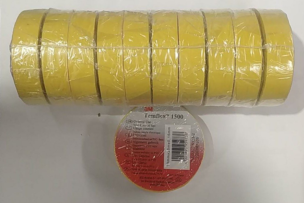 TAPE, INSULATION, YELLOW, 3/4 INCH X 25 METERS