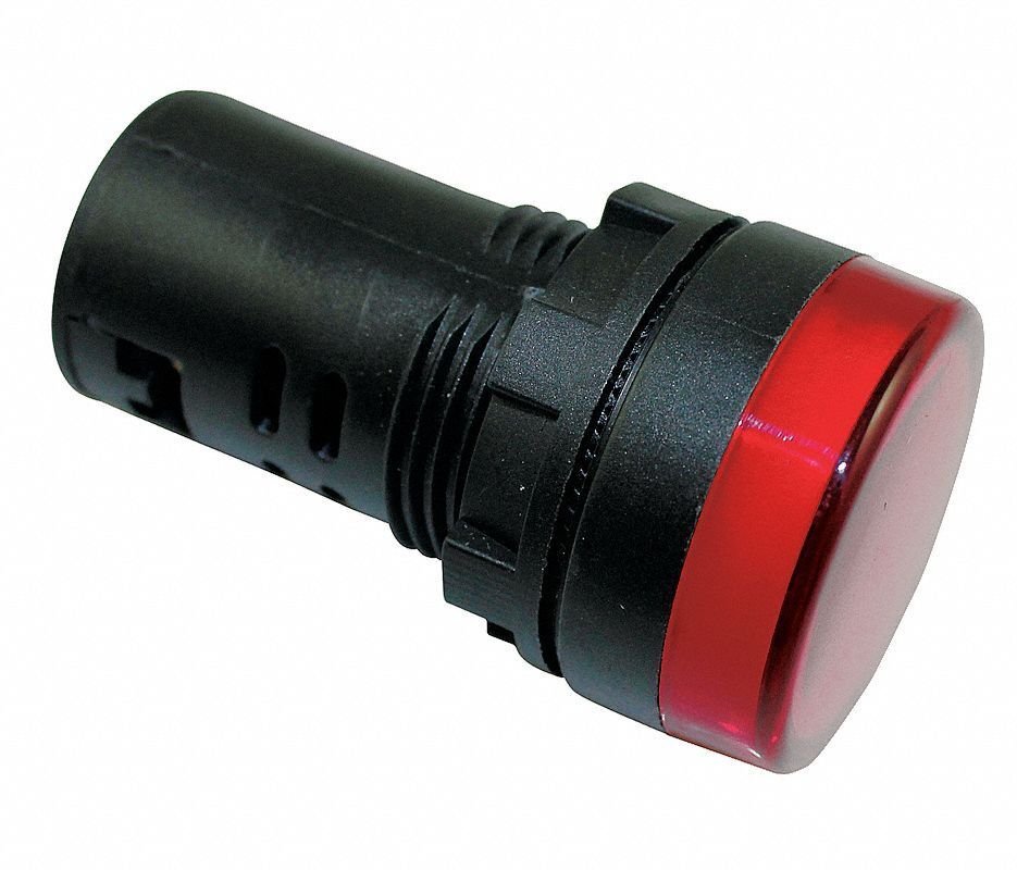 LIGHT, INDICATOR, LED, RED, 240V AC,