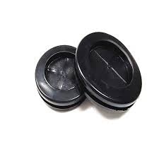 GROMMET, BLIND HOLE, ROUND, NATURAL RUBBER, BLACK,