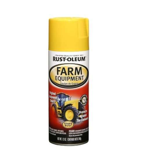 PAINT, ENAMEL, GLOSS, SPRAY, YELLOW, 12 OZ