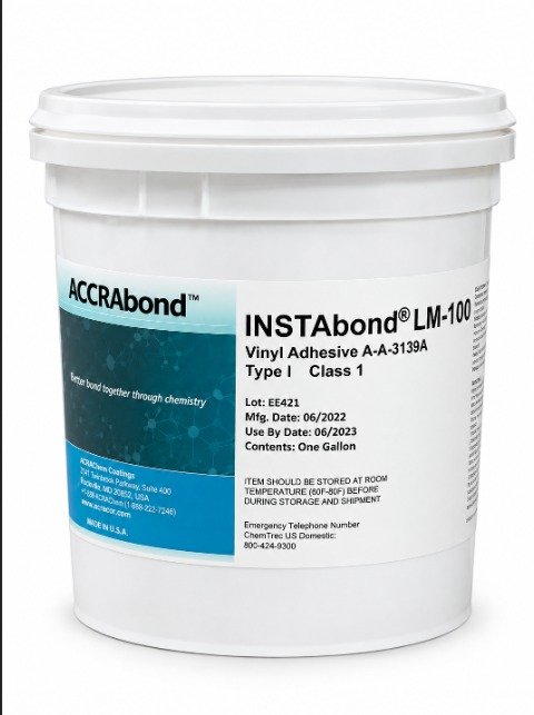 ADHESIVE, FLOORING, WHITE, 1 GL
