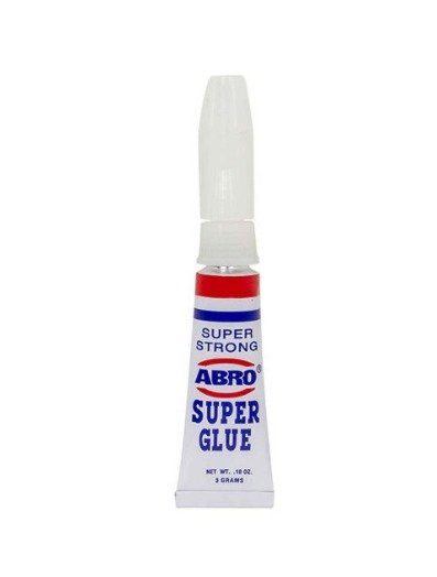 ADHESIVE, SUPER GLUE, LIQUID, CLEAR, 3 GRAM