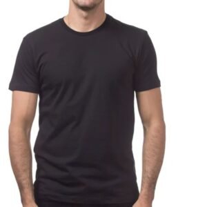 SHIRT, MAN'S, SHORT SLEEVE, ROUND NECK, COTTON, BLACK