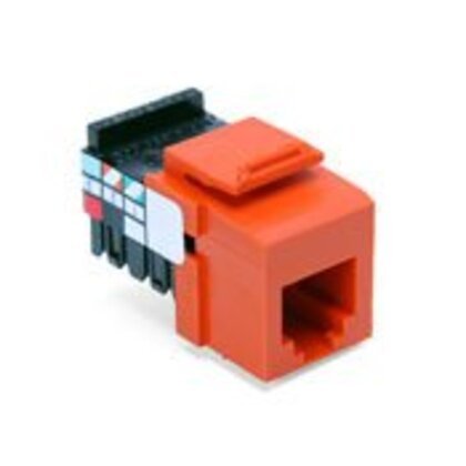 VOICE GRADE SNAP-IN JACK 6P6C, USOC JACK ,ORANGE PART NUMBER, 41106-R06