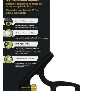 SQUARE, COMBINATION, INCH/MILLIMETER, STAINLESS STEEL, BLACK,