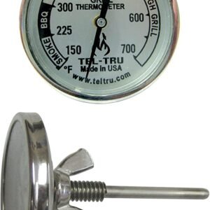 GRILL THERMOMETER, 2" STAINLESS STEEL ANALOG, 150 °F TO 700 °F