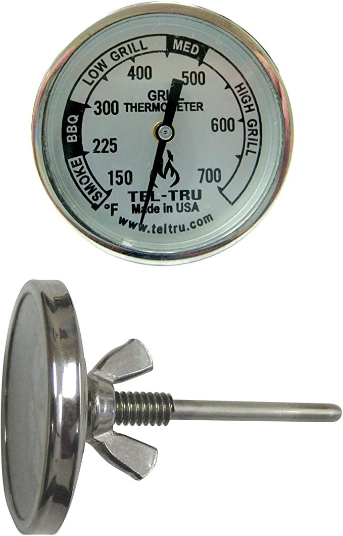 GRILL THERMOMETER, 2" STAINLESS STEEL ANALOG, 150 °F TO 700 °F