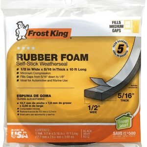 TAPE, ADHESIVE, RUBBER, FOAM WEATHERSEAL, BLACK,