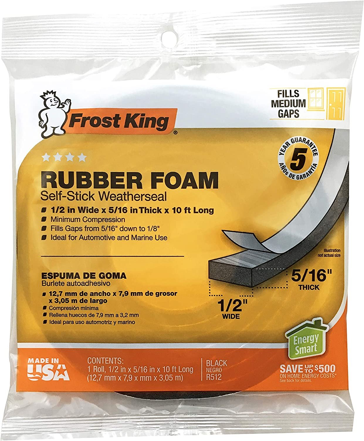 TAPE, ADHESIVE, RUBBER, FOAM WEATHERSEAL, BLACK,