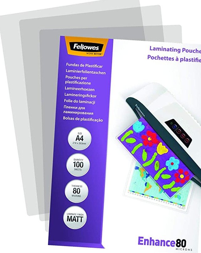 POUCH, LAMINATING, CLEAR, A4, 303 X 216 MM