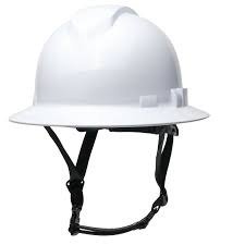 HELMET, SAFETY, FRONT BRIM, WHITE, TYPE 1, CLASS C, E,