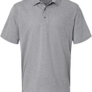 SHIRT, POLO, SHORT SLEEVE, COTTON, GRAY HEATHER,