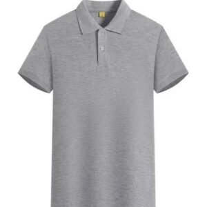 SHIRT, POLO, SHORT SLEEVE, COTTON, GRAY HEATHER,