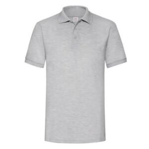 SHIRT, POLO, SHORT SLEEVE, COTTON, GRAY HEATHER,