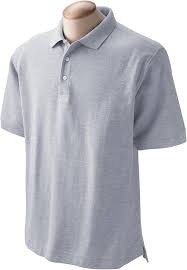 SHIRT, POLO, SHORT SLEEVE, COTTON, GRAY HEATHER,