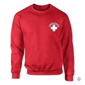 SWEAT, SHIRT, LIFEGUARD, HOODIE, RED