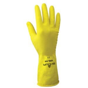 GLOVES, LATEX, 18 MIL, YELLOW, SIZE 9
