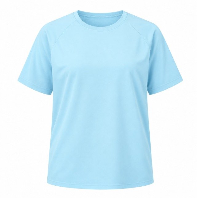 SHIRT, SHORT SLEEVE, POLYSTER, WOMEN, V2X, COLUMBIA BLUE