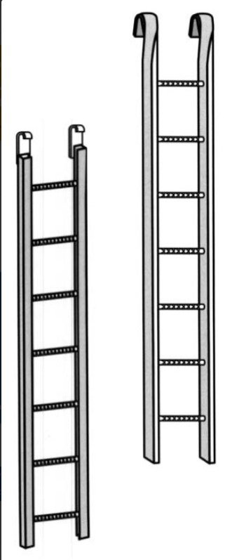 LADDER, MANHOLE, HOOKED, GALVANIZED STEEL