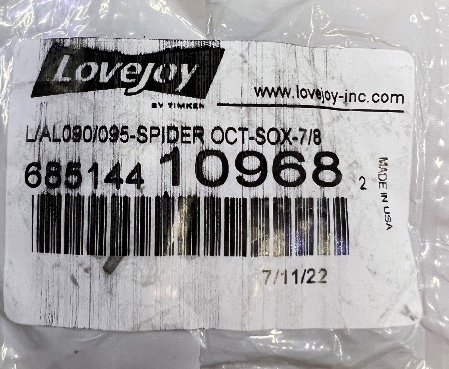 INSERT, FLEXIBLE COUPLING, SPIDER, RUBBER SYNTHETIC,