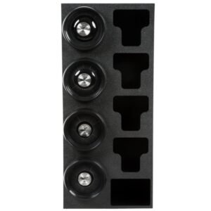 ADJUSTABLE CUP DISPENSER 8- 44 OZ,4 SLOT BLACK