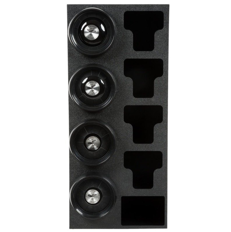 ADJUSTABLE CUP DISPENSER 8- 44 OZ,4 SLOT BLACK