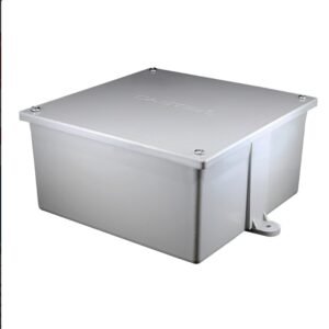 JUNCTION BOX, PVC, GRAY, 12 X 12 X 6 INCHES