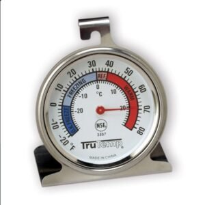REFRIGERATOR/FREEZER THERMOMETER 2 1/2" ANALOG STAINLESS STEEL -20 ?F TO 80 ?F