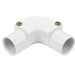ELBOW, ELECTRICAL CONDUIT, PVC-U, WHITE, 20 MM