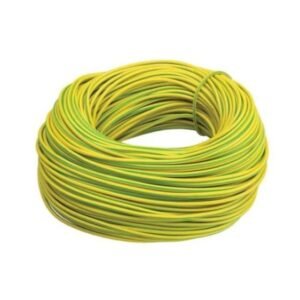 WIRE, ELECTRICAL, YELLOW & GREEN, 1 CORE, 6 MM ²