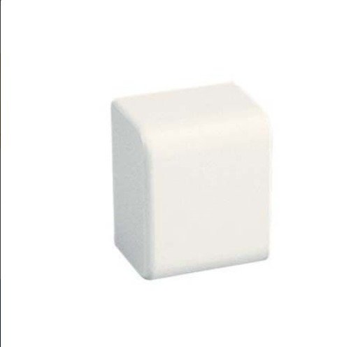 END CAP, RACEWAY, ABS, OFF-WHITE, 0.64 X 1.00 X 1.11 INCHES