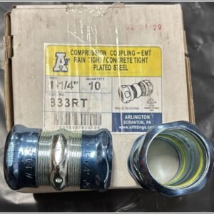 COUPLING, ELECTRICAL CONDUIT, COMPRESSION, RAIN TIGHT, EMT, STEEL