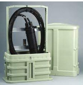 SPLICE ENCLOSURE, COPPER, STURDY HDPE, 5000 PAIRS, 55 X 41 X 28.5 INCHES, MANUFACTURER: CHARLES INDUSTRIES,