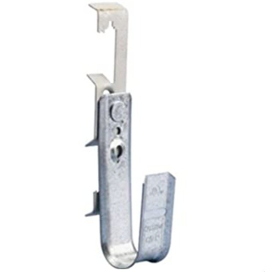 HOOK, SUPPORT (J-HOOK), w/ CLIP, STEEL, 3/4 INCH