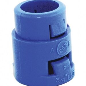 ADAPTER, CONNECTOR, ENT, SNAP IN, POLYCARBONATE, BLUE, 3/4 INCH, (CONTAIN 100 EACH)