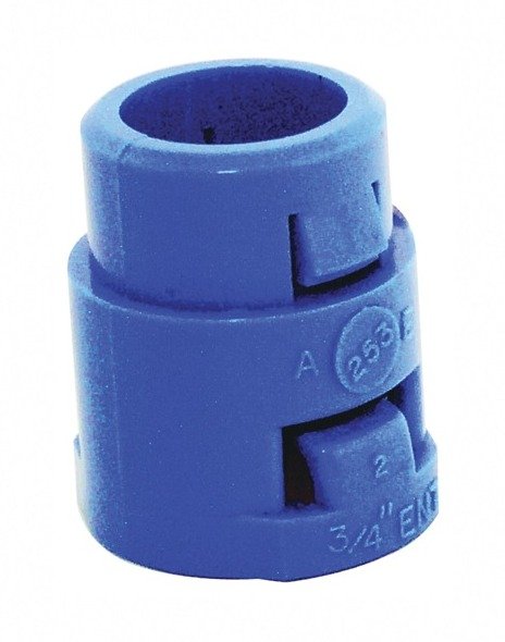 ADAPTER, CONNECTOR, ENT, SNAP IN, POLYCARBONATE, BLUE, 3/4 INCH, (CONTAIN 100 EACH)
