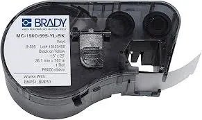 LABEL TAPE, PRESSURE SENSITIVE ADHESIVE, BLACK ON CLEAR,