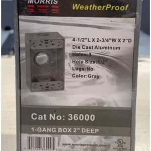 CONDUIT OUTLET, ALUMINUM, GRAY