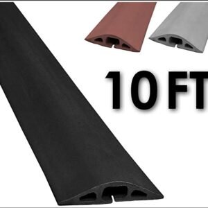 PROTECTOR, CABLE, RUBBER, BLACK, 3/4 X 3.25 INCHES X 10 FEET