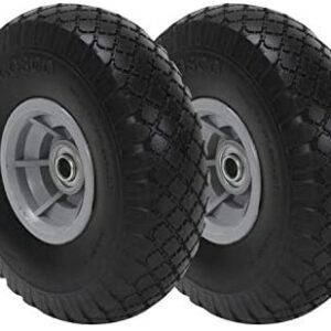 WHEEL, SOLID, METALLIC, HAND TRUCK, SOLID POLYURETHANE, 10 X 3 INCHES, MANUFACTURER: COSCO, MODEL: 12010FFO2E,