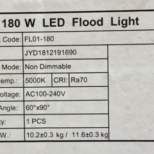 FIXTURE, LIGHTING, LED, FLOOD, 5000K, 50/60HZ,