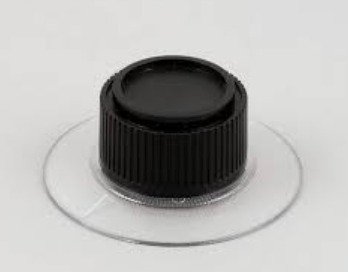KNOB, ROUND, BLACK, 2.50 X 3.05 X 1.35 INCHES