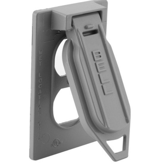 PLATE, WALL, ELECTRICAL, 1 GANG, ZINC ALLOY, GRAY, 4.563 X 2.813 INCHES
