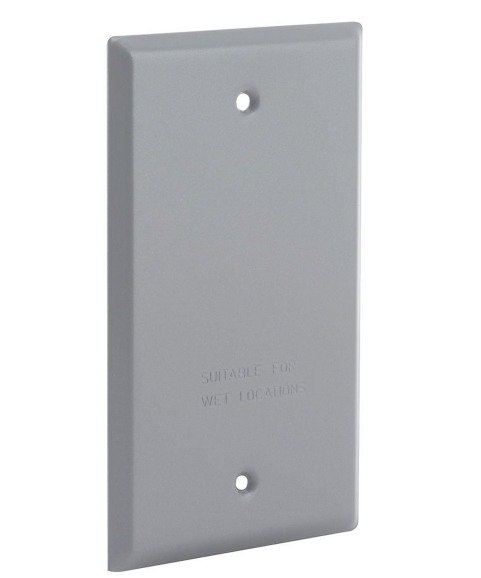 COVER, OUTLET BOX, ELECTRICAL, SINGLE GANG