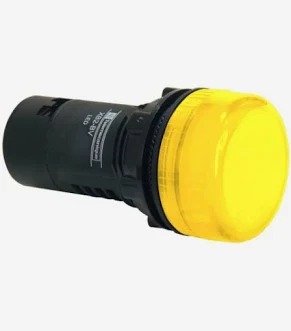 LIGHT, INDICATOR, PILOT, LED, YELLOW, 230-240VAC